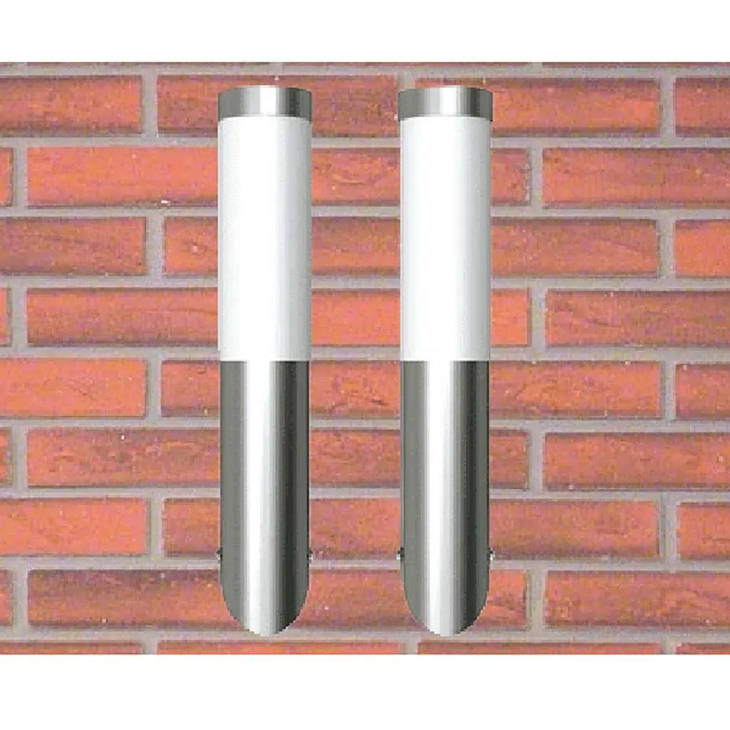 Outdoor Wall Lights 2 pcs Stainless Steel Outdoor Wall Lights 2 pcs Stainless Steel