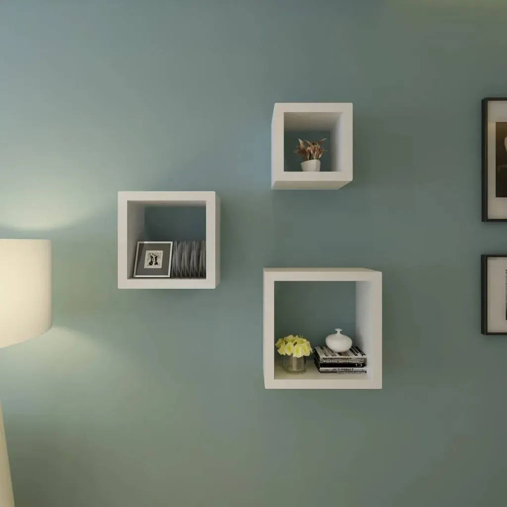 Cube shelf set of 3 white Cube shelf set of 3 white