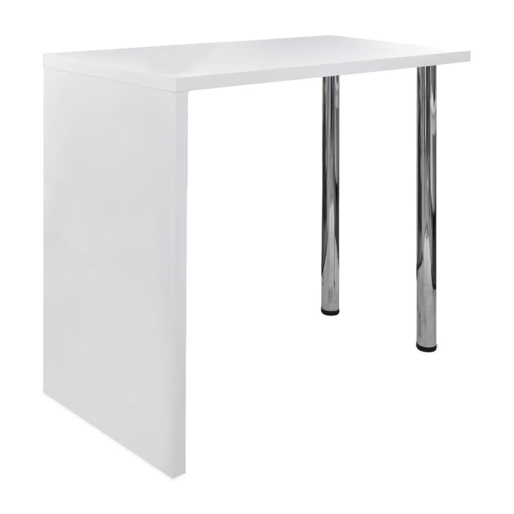 Bar Table MDF with 2 Steel Legs High Gloss White Bar Table MDF with 2 Steel Legs High Gloss White