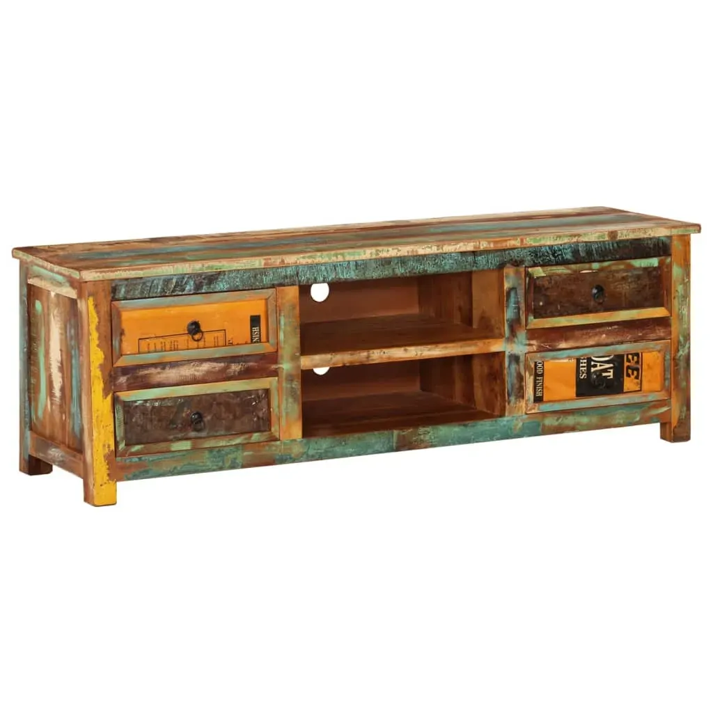 Reclaimed Wood TV Cabinet TV Stand 4 Drawers Reclaimed Wood TV Cabinet TV Stand 4 Drawers