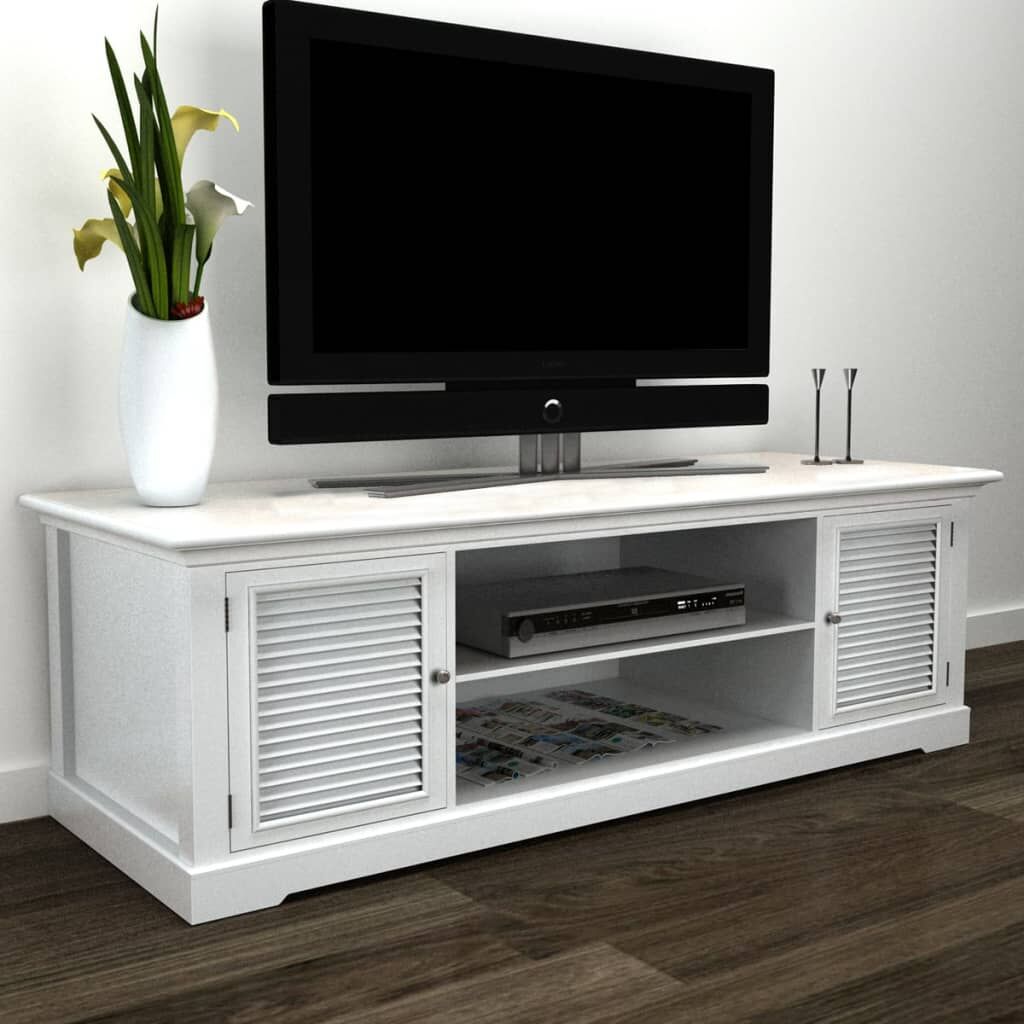 TV Stand White Wood TV Stand White Wood
