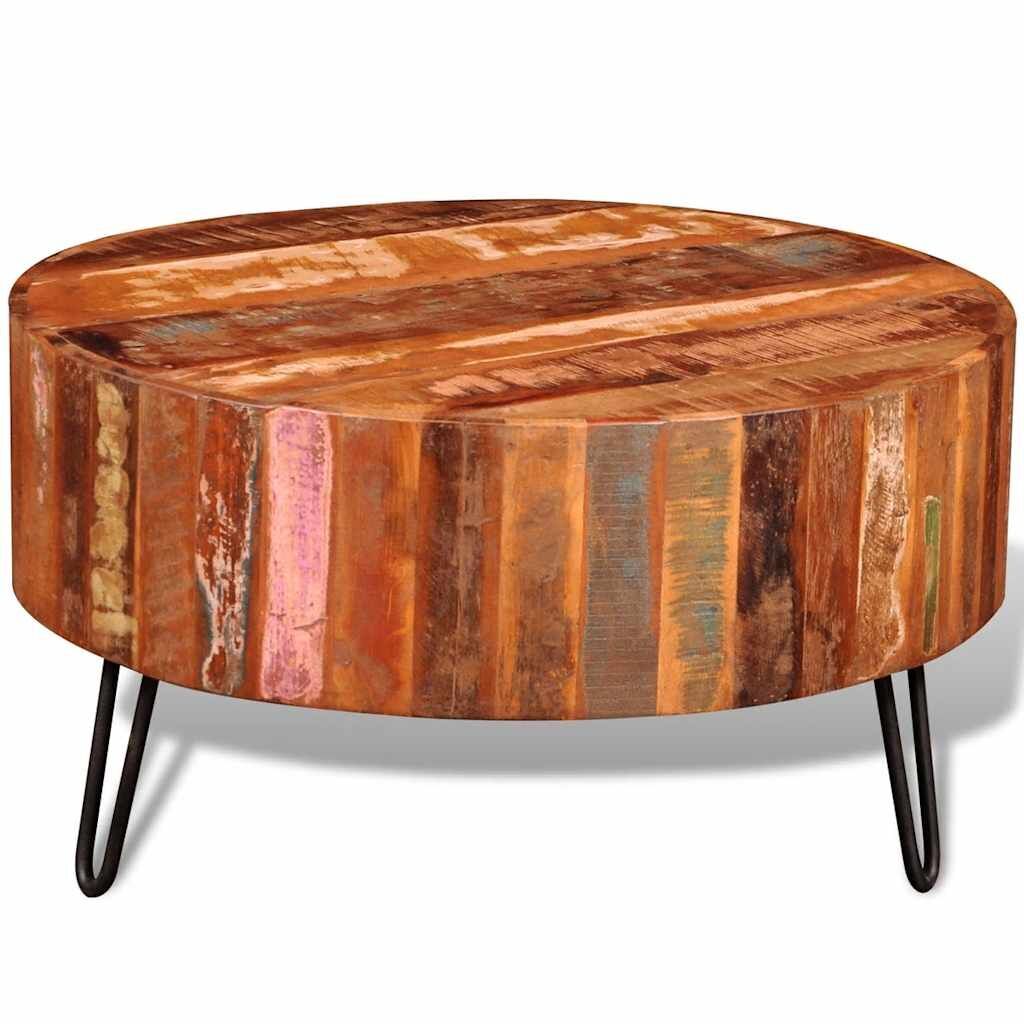Coffee Table Solid Reclaimed Wood Round Coffee Table Solid Reclaimed Wood Round