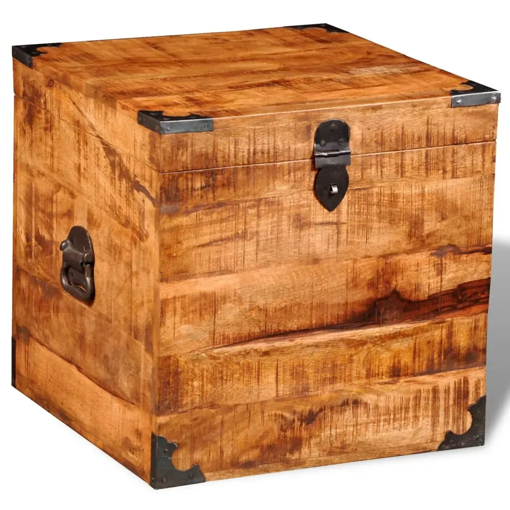 Storage Chest Cubic Rough Mango Wood Storage Chest Cubic Rough Mango Wood