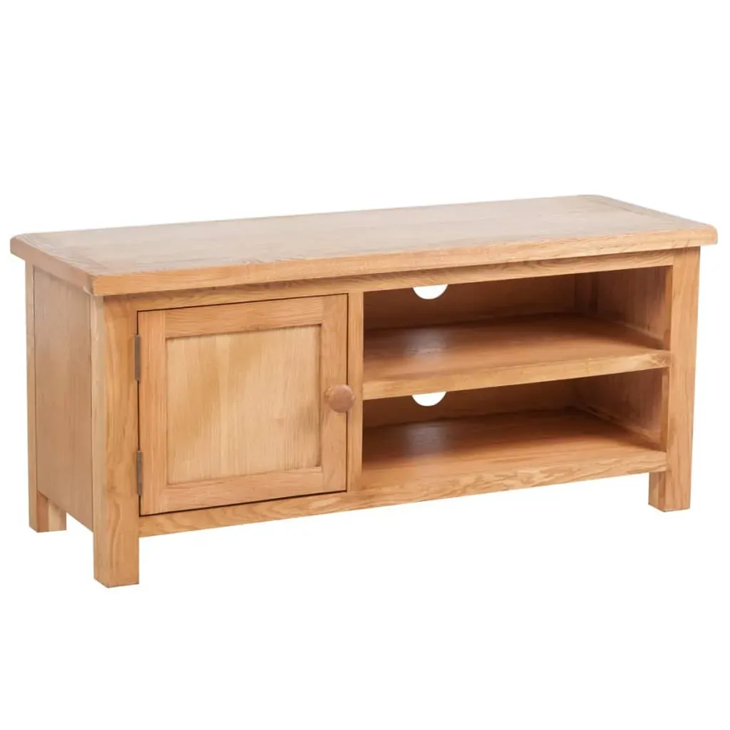 TV Cabinet 103 x 36 x 46 cm Solid Oak Wood TV Cabinet 103 x 36 x 46 cm Solid Oak Wood
