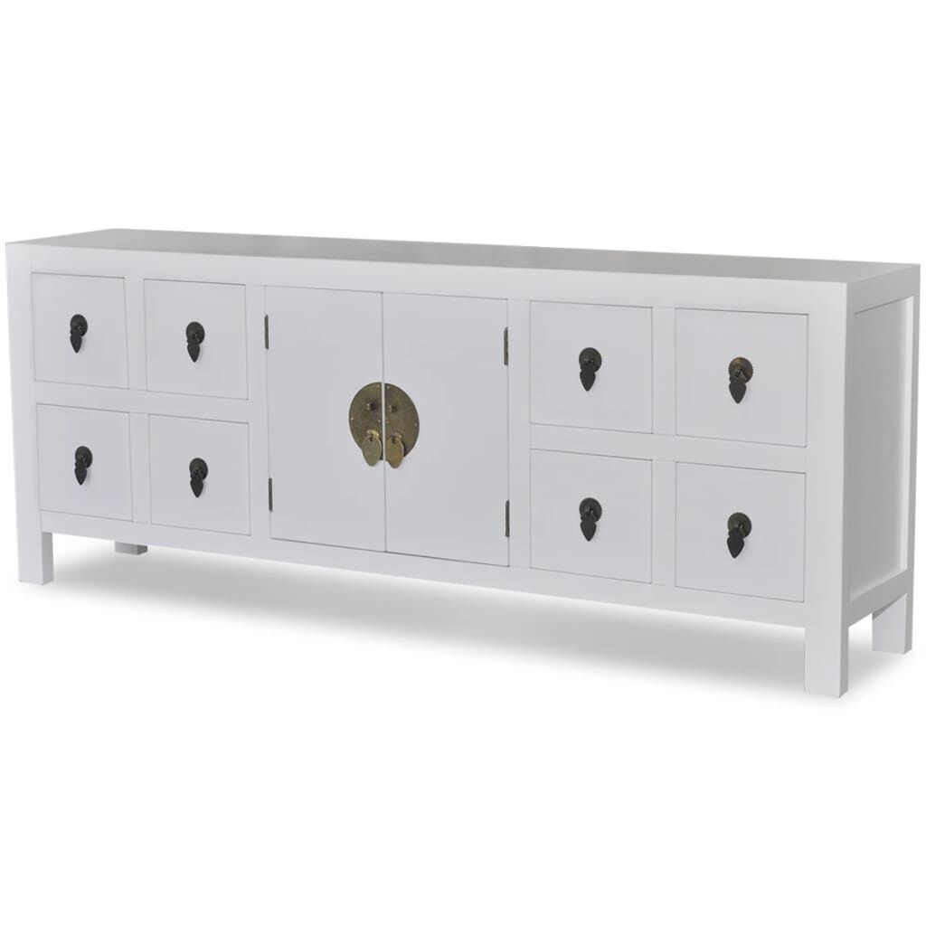 Wooden Sideboard Asian Style with 8 Drawers and 2 Doors Wooden Sideboard Asian Style with 8 Drawers and 2 Doors