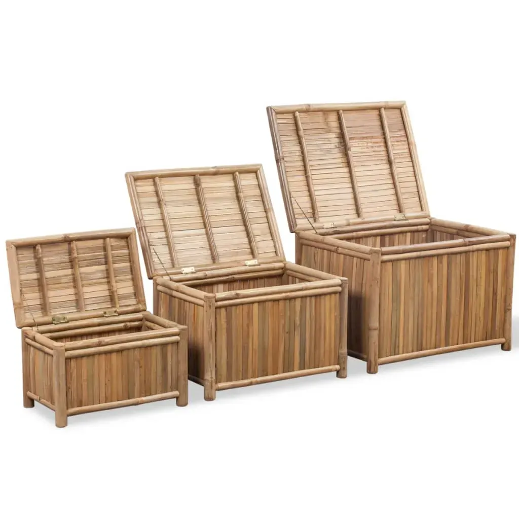Storage Boxes 3 pcs Bamboo Storage Boxes 3 pcs Bamboo
