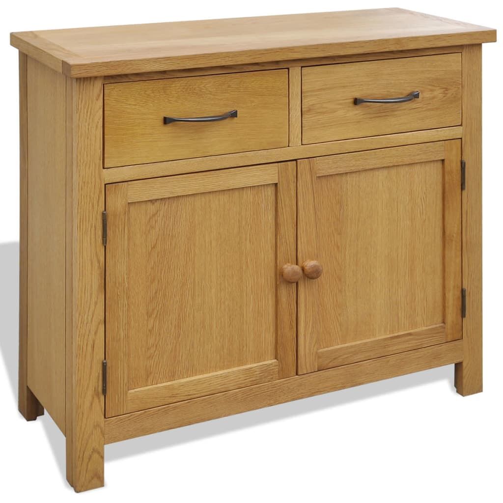 Sideboard 90x33.5x83 cm Solid Oak Wood Sideboard 90x33.5x83 cm Solid Oak Wood