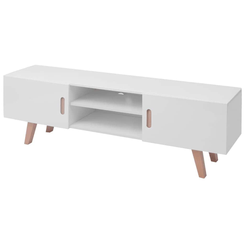 TV Stand MDF 150x35x48.5 cm High Gloss White TV Stand MDF 150x35x48.5 cm High Gloss White