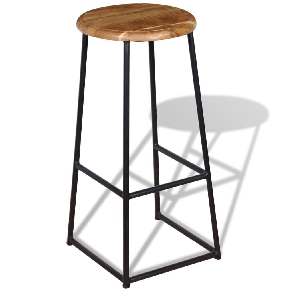 Bar Stools 2 pcs Solid Teak Wood Bar Stools 2 pcs Solid Teak Wood