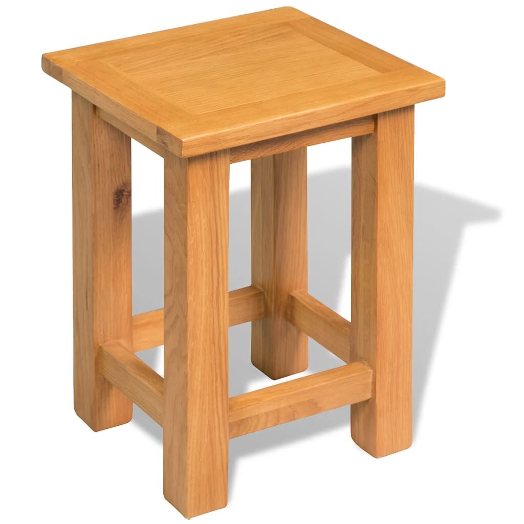 End Table 27x24x37 cm Solid Oak Wood End Table 27x24x37 cm Solid Oak Wood
