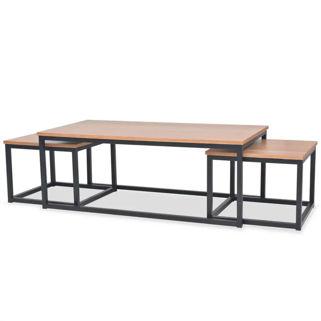 Coffee Table Set 3 Pieces Ash Coffee Table Set 3 Pieces Ash