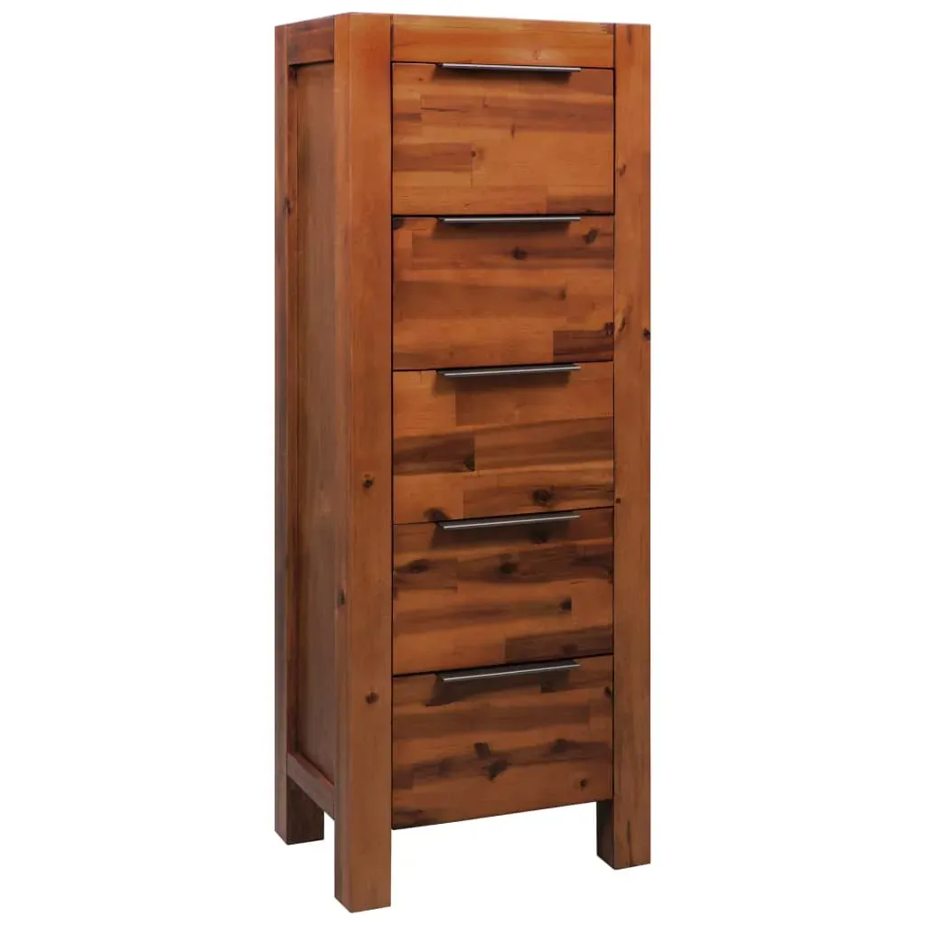 Chest of Drawers Solid Acacia Wood 45x32x115 cm Chest of Drawers Solid Acacia Wood 45x32x115 cm