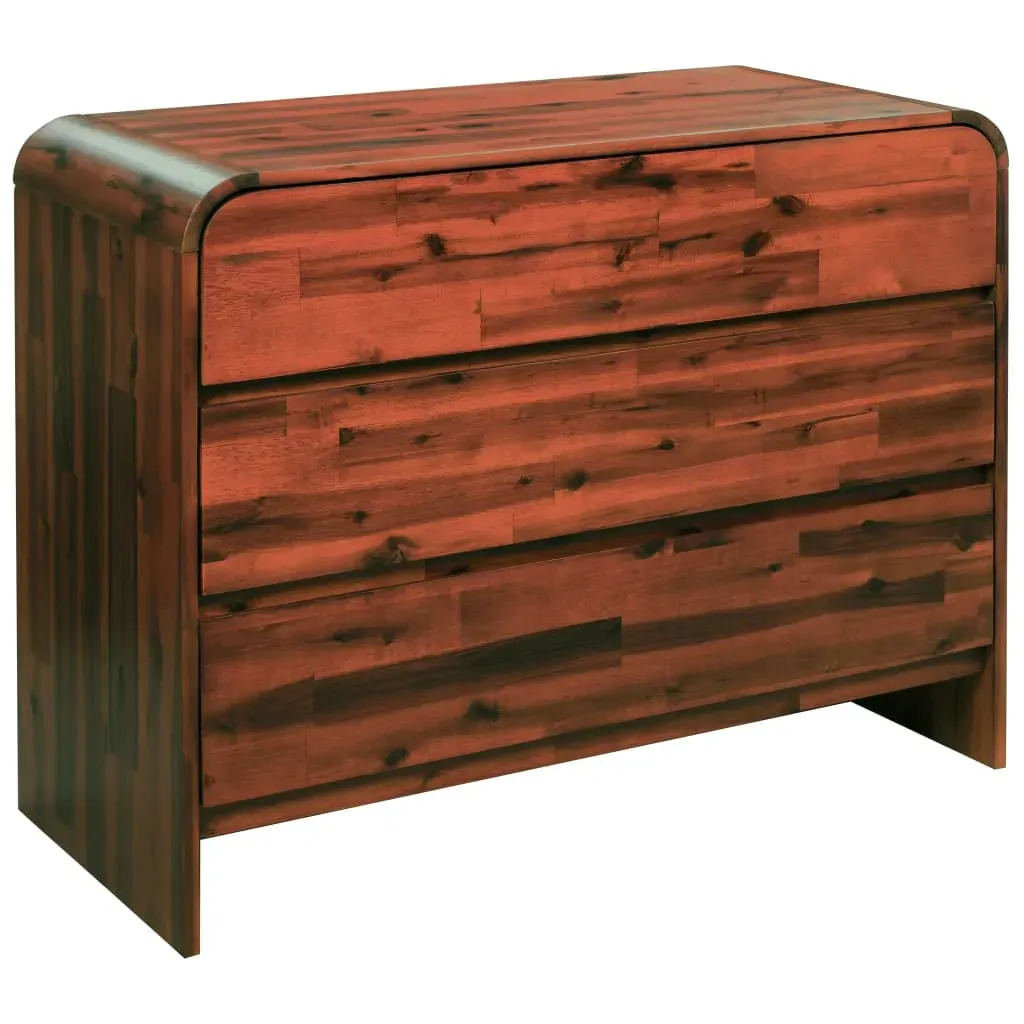 Chest of Drawers Solid Acacia Wood 90x37x75 cm Chest of Drawers Solid Acacia Wood 90x37x75 cm