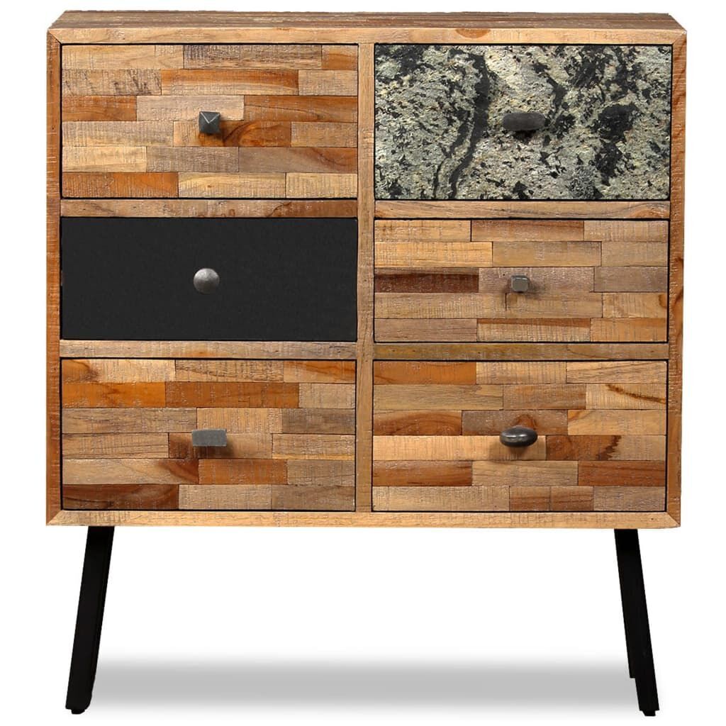 Side Cabinet with 6 Drawers 70x30x76 cm Solid Reclaimed Teak Side Cabinet with 6 Drawers 70x30x76 cm Solid Reclaimed Teak