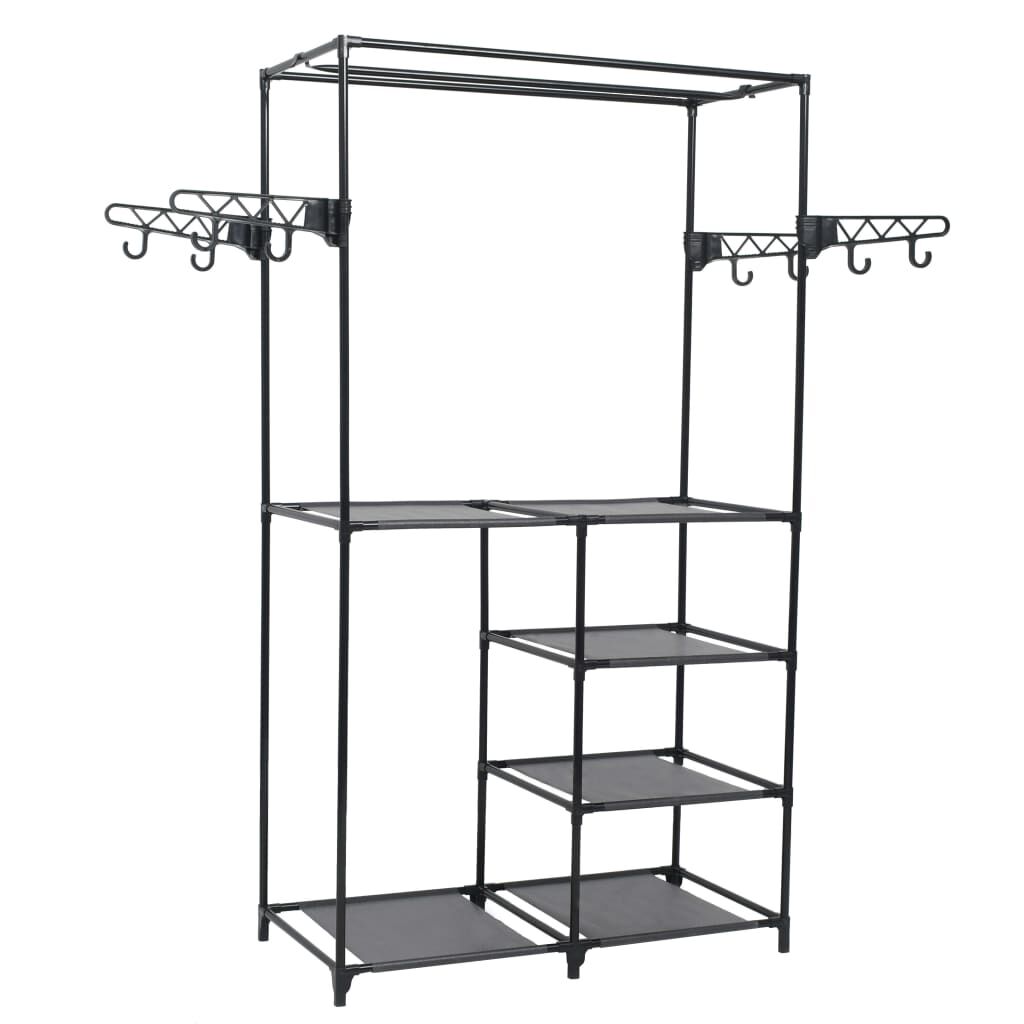 Clothes Rack Steel and Non-woven Fabric 87x44x158 cm Black Clothes Rack Steel and Non-woven Fabric 87x44x158 cm Black