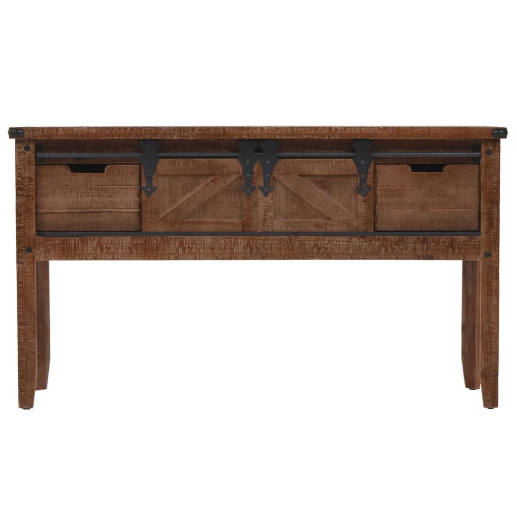 Console Table Solid Fir Wood 131x35.5x75 cm Brown Console Table Solid Fir Wood 131x35.5x75 cm Brown