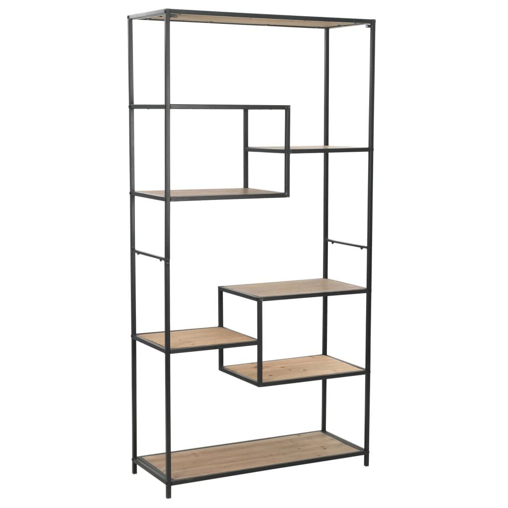 Bookcase Solid Firwood and Steel 90.5x35x180 cm Bookcase Solid Firwood and Steel 90.5x35x180 cm