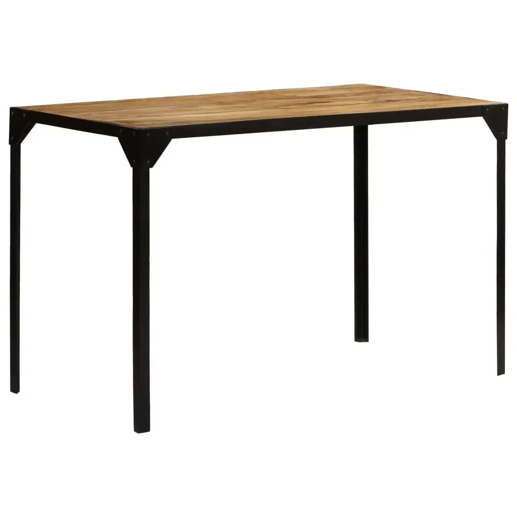 Dining Table Solid Rough Mange Wood and Steel 120 cm Dining Table Solid Rough Mange Wood and Steel 120 cm