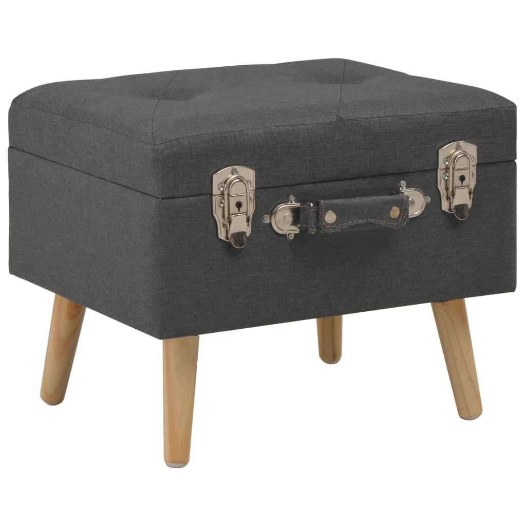 Storage Stool 40 cm Dark Grey Fabric Storage Stool 40 cm Dark Grey Fabric