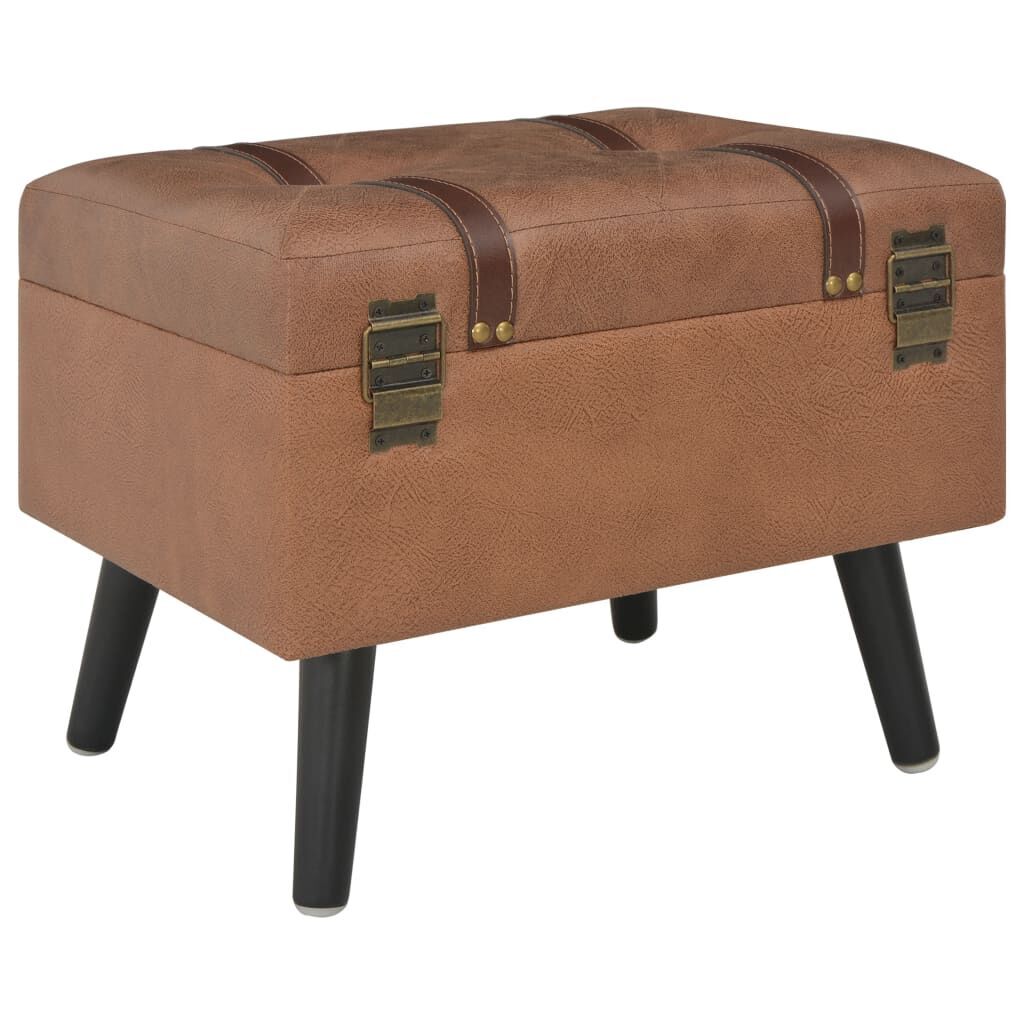 Storage Stool 40 cm Brown Faux Leather Storage Stool 40 cm Brown Faux Leather