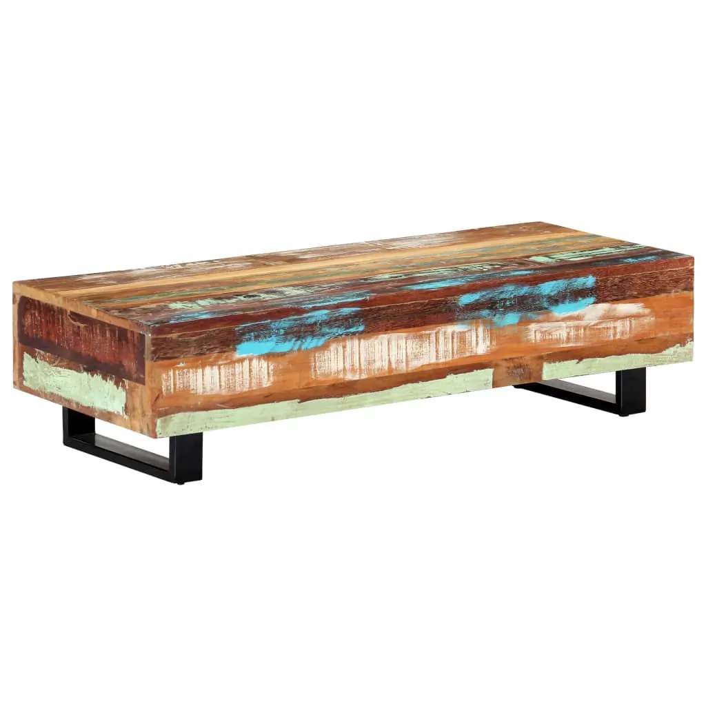 Coffee Table 120x50x30 cm Solid Reclaimed Wood and Steel Coffee Table 120x50x30 cm Solid Reclaimed Wood and Steel