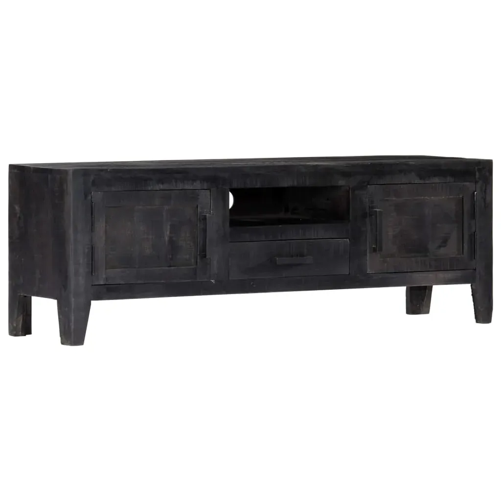 TV Cabinet Black 118x30x40 cm Solid Mango Wood TV Cabinet Black 118x30x40 cm Solid Mango Wood