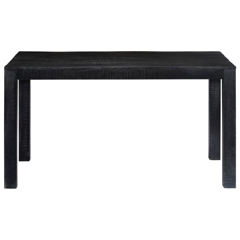 Dining Table Black 140x80x76 cm Solid Mango Wood Dining Table Black 140x80x76 cm Solid Mango Wood