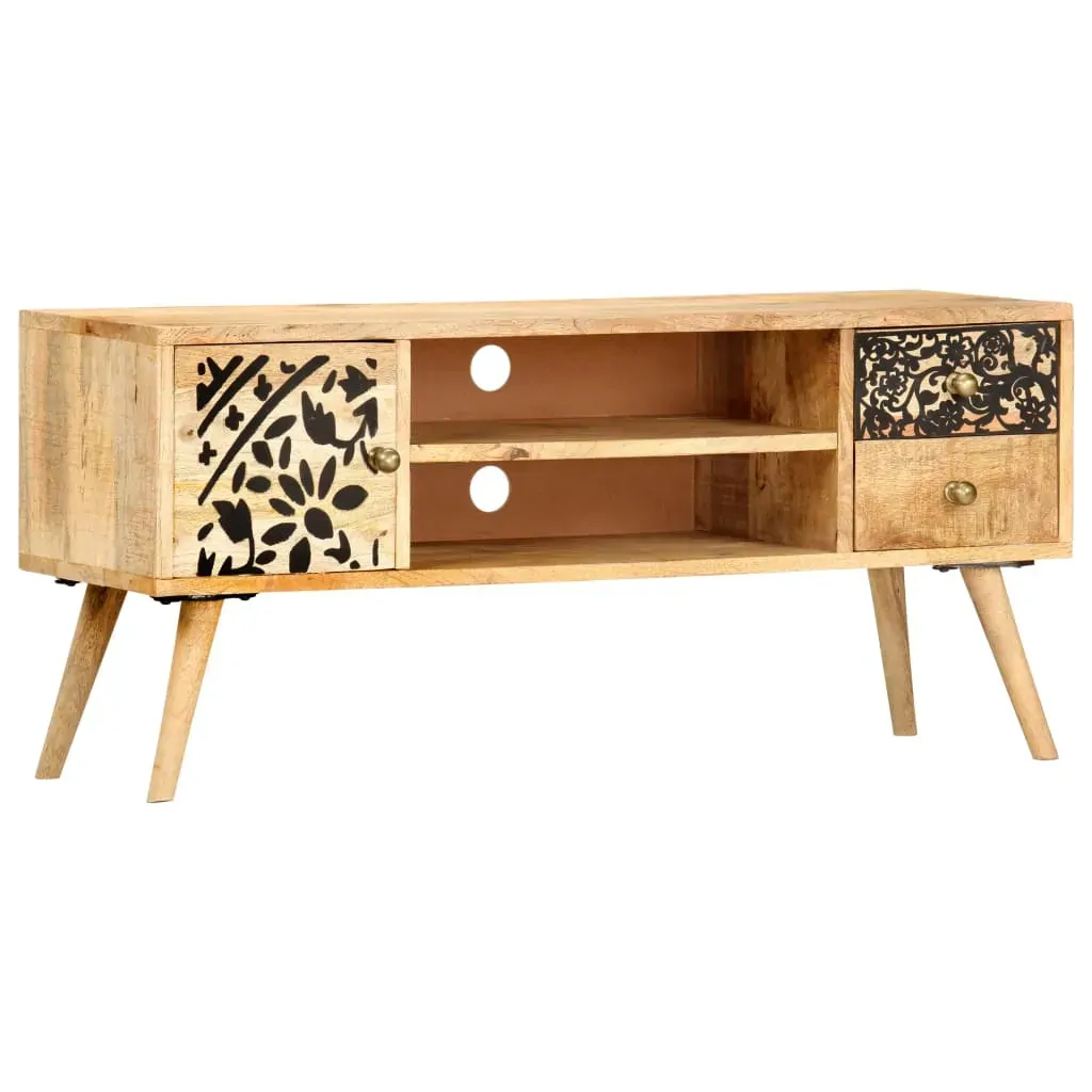 TV Cabinet 100x30x45 cm Solid Mango Wood TV Cabinet 100x30x45 cm Solid Mango Wood