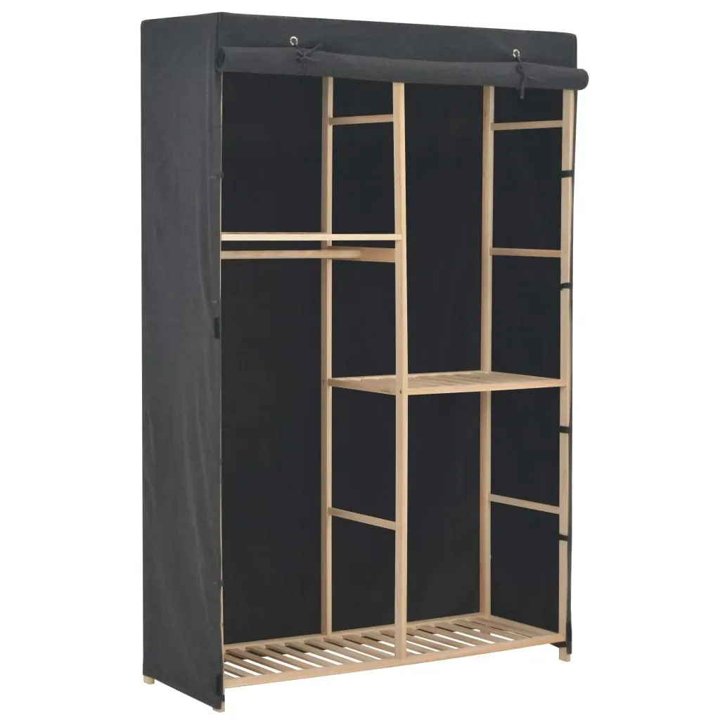 3-Tier Wardrobe Grey 110x40x170 cm Fabric 3-Tier Wardrobe Grey 110x40x170 cm Fabric