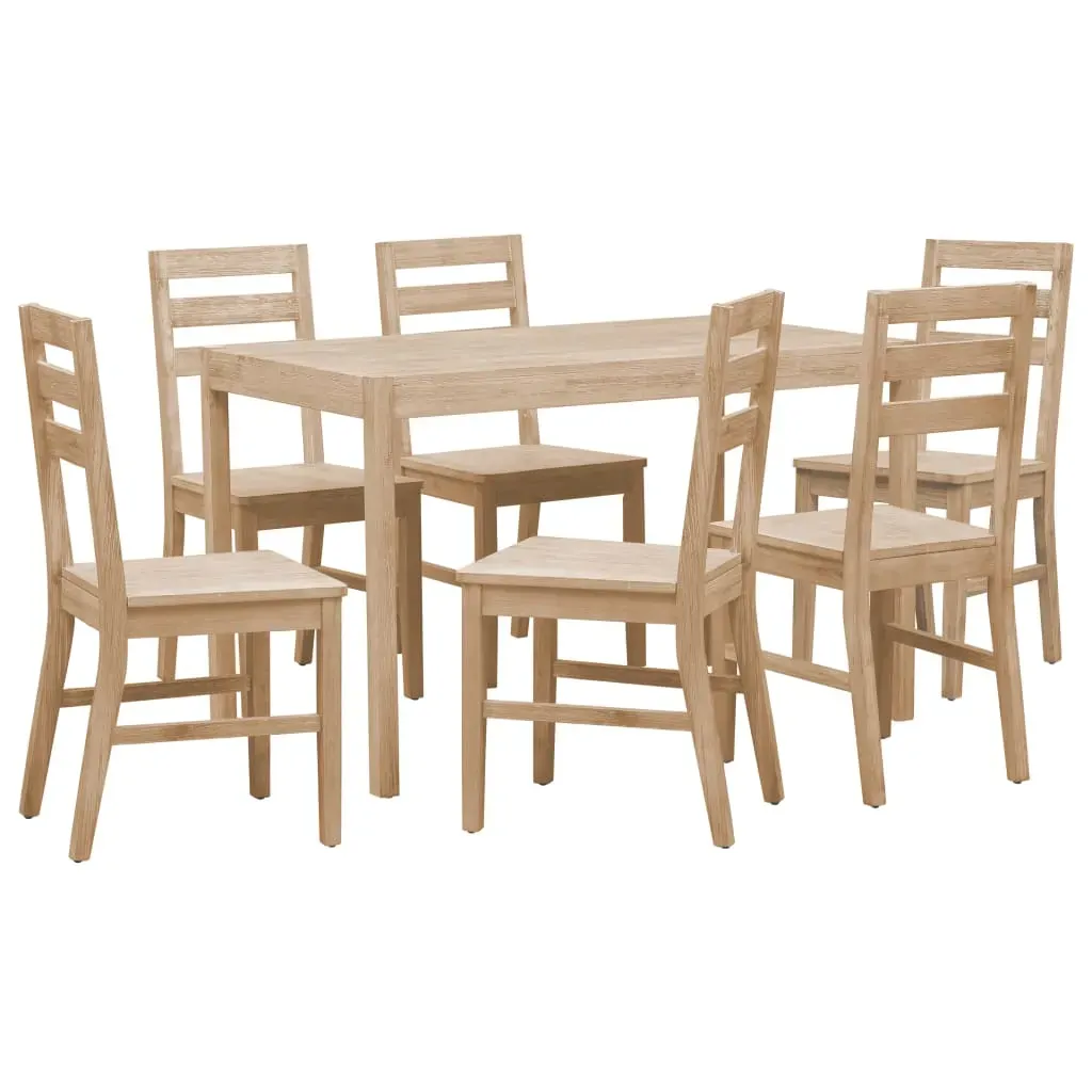 7 Piece Dining Set Solid Wood Acacia 7 Piece Dining Set Solid Wood Acacia