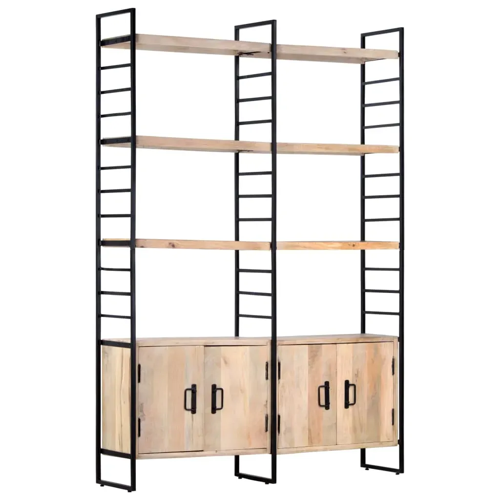 4-Tier Bookcase 124x30x180 cm Solid Mango Wood 4-Tier Bookcase 124x30x180 cm Solid Mango Wood
