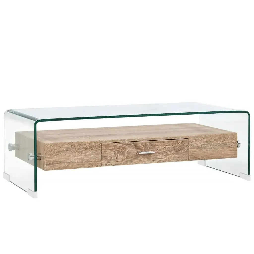 Coffee Table Clear 98x45x31 cm Tempered Glass Coffee Table Clear 98x45x31 cm Tempered Glass