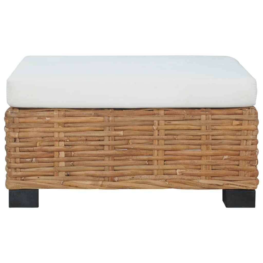 Footrest with Cushion Natural Rattan Footrest with Cushion Natural Rattan