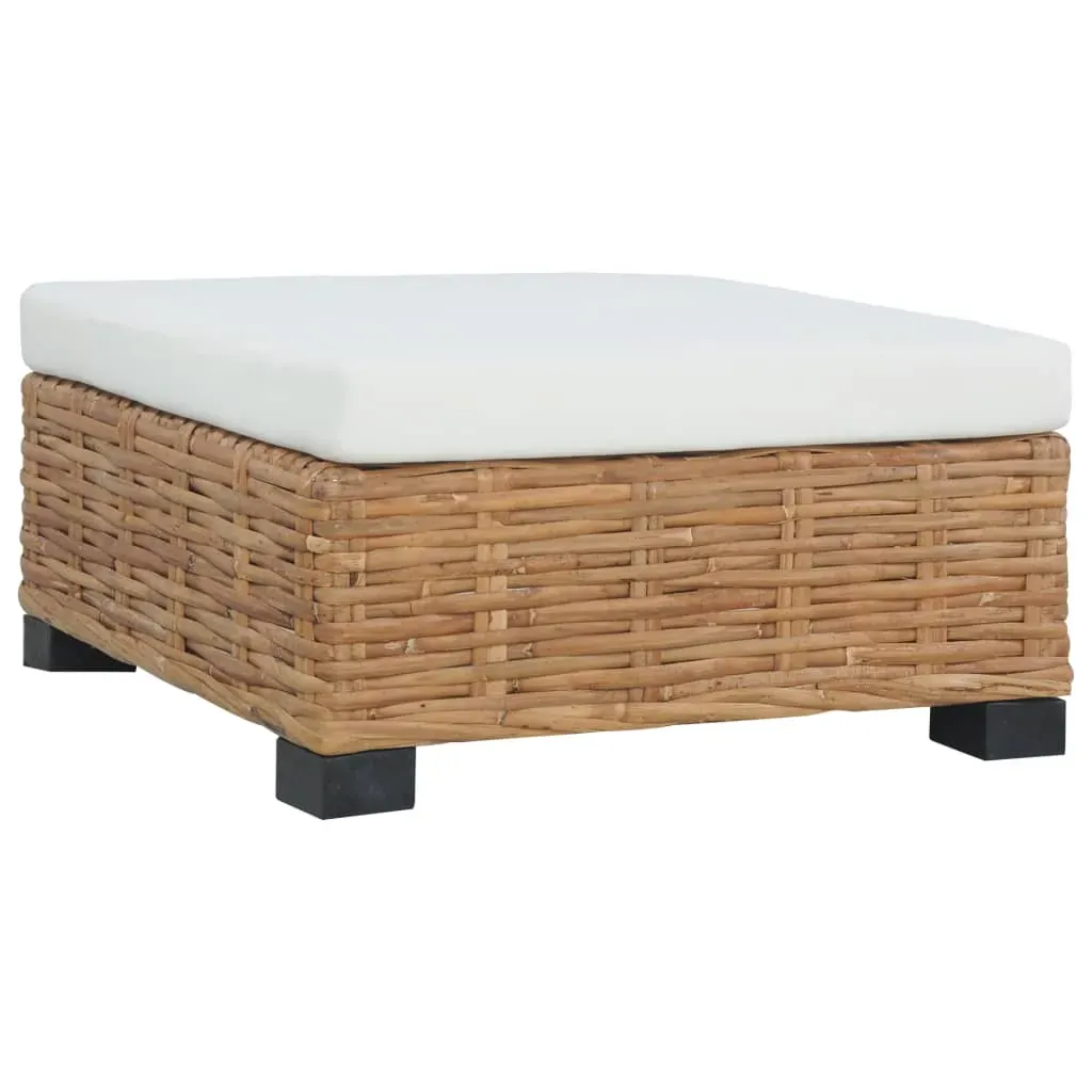 Footrest with Cushion Natural Rattan Footrest with Cushion Natural Rattan
