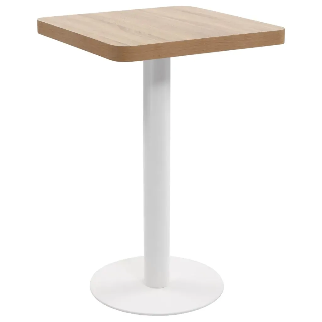 Bistro Table Light Brown 50x50 cm MDF Bistro Table Light Brown 50x50 cm MDF
