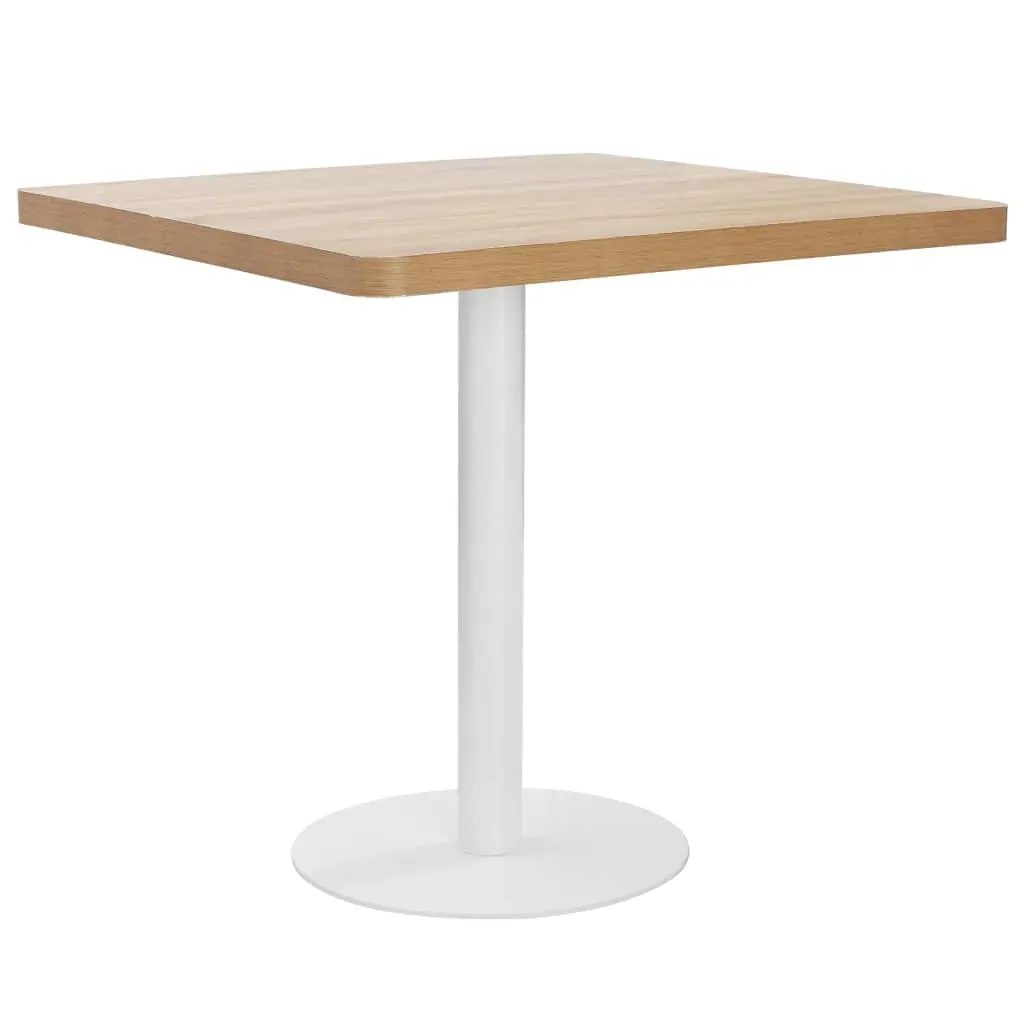 Bistro Table Light Brown 80x80 cm MDF Bistro Table Light Brown 80x80 cm MDF