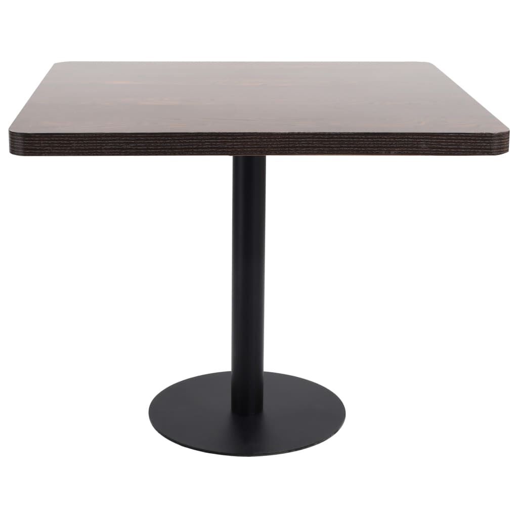 Bistro Table Dark Brown 80x80 cm MDF Bistro Table Dark Brown 80x80 cm MDF