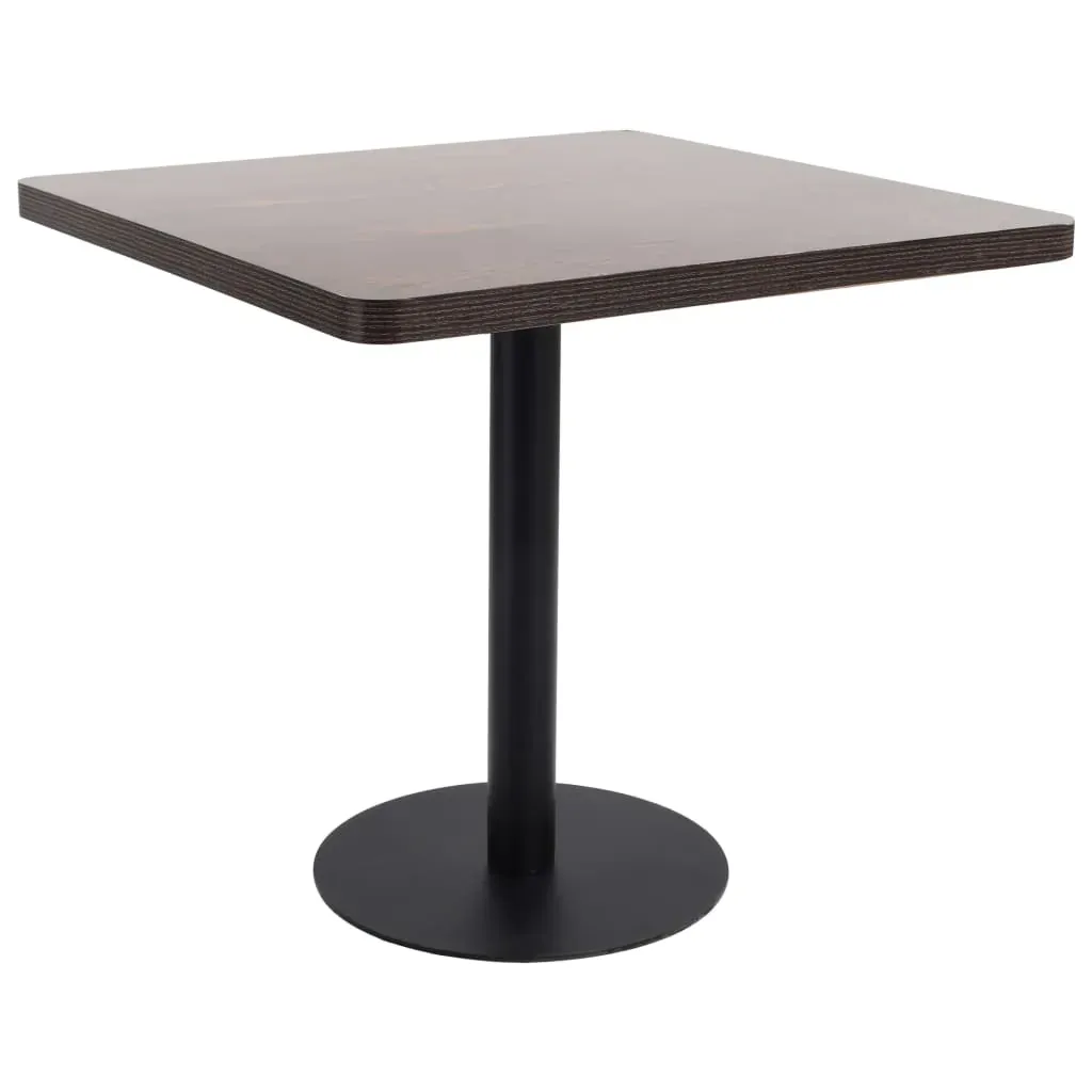 Bistro Table Dark Brown 80x80 cm MDF Bistro Table Dark Brown 80x80 cm MDF