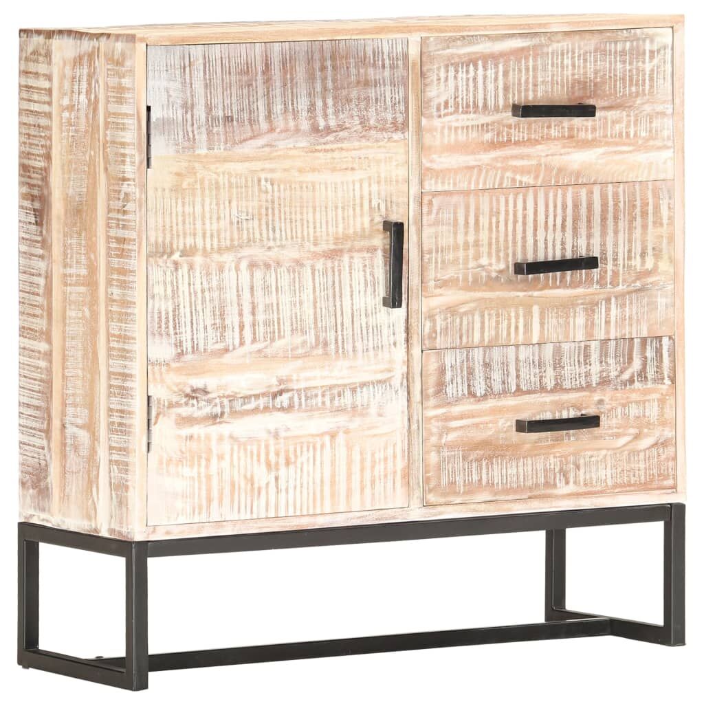 Sideboard White 73x30x75 cm Solid Acacia Wood Sideboard White 73x30x75 cm Solid Acacia Wood