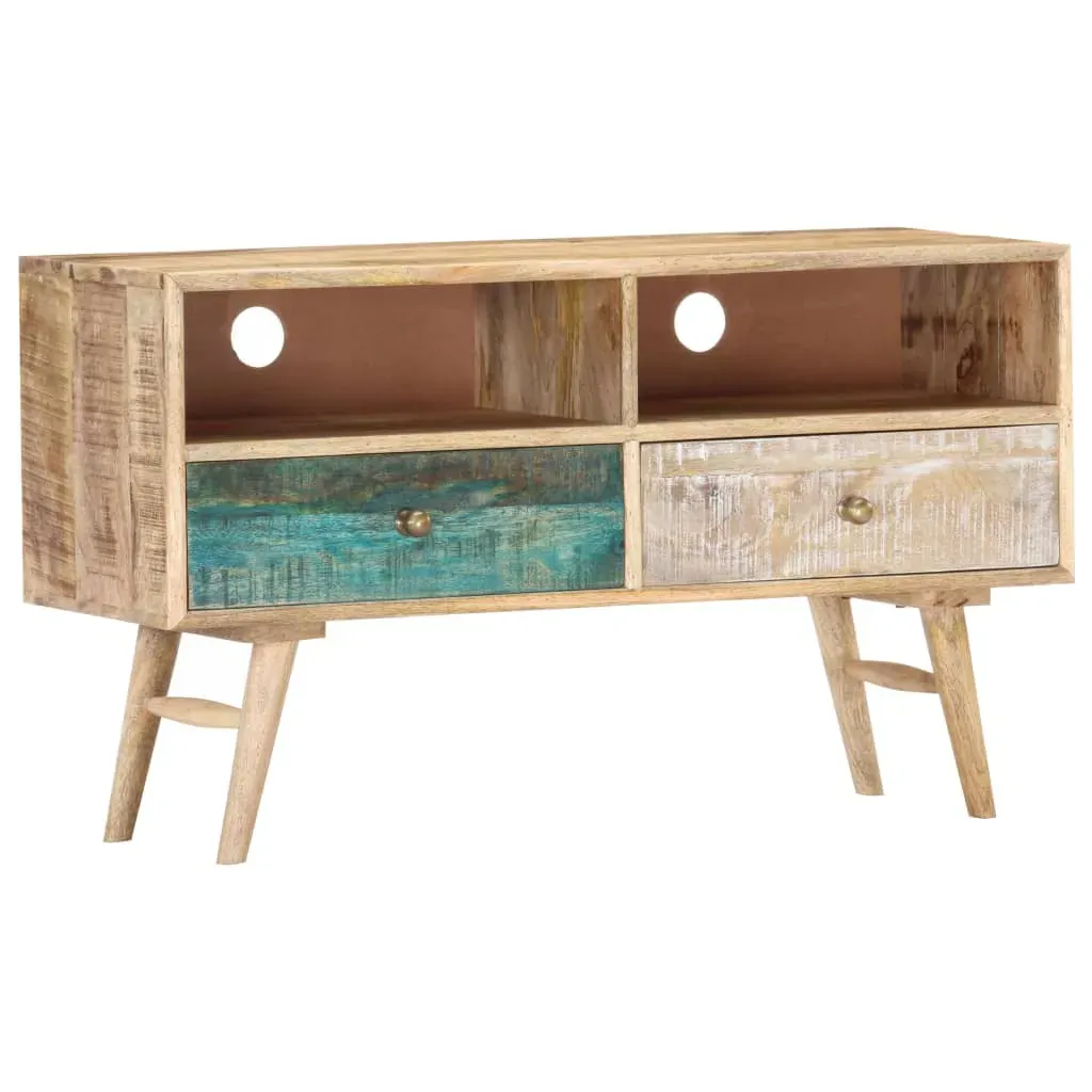 TV Cabinet 88x30x50 cm Solid Mango Wood TV Cabinet 88x30x50 cm Solid Mango Wood