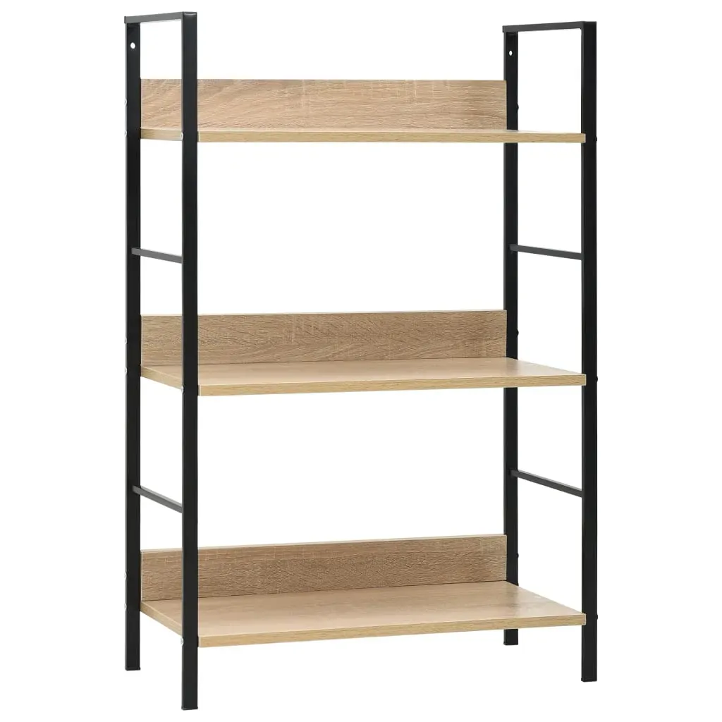3-Layer Book Shelf Oak 60x27.6x90.5 cm Engineered Wood 3-Layer Book Shelf Oak 60x27.6x90.5 cm Engineered Wood