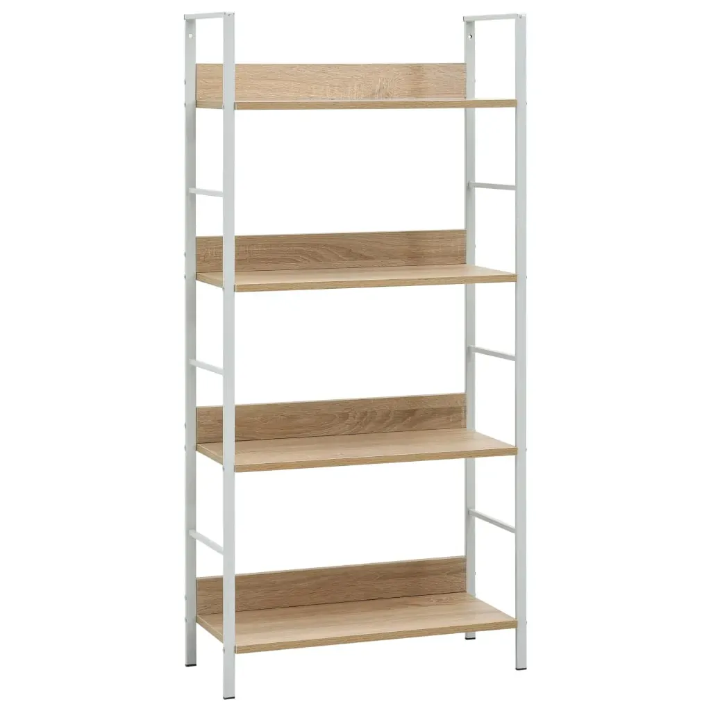 4-Layer Book Shelf Oak 60x27.6x124.5 cm Engineered Wood 4-Layer Book Shelf Oak 60x27.6x124.5 cm Engineered Wood