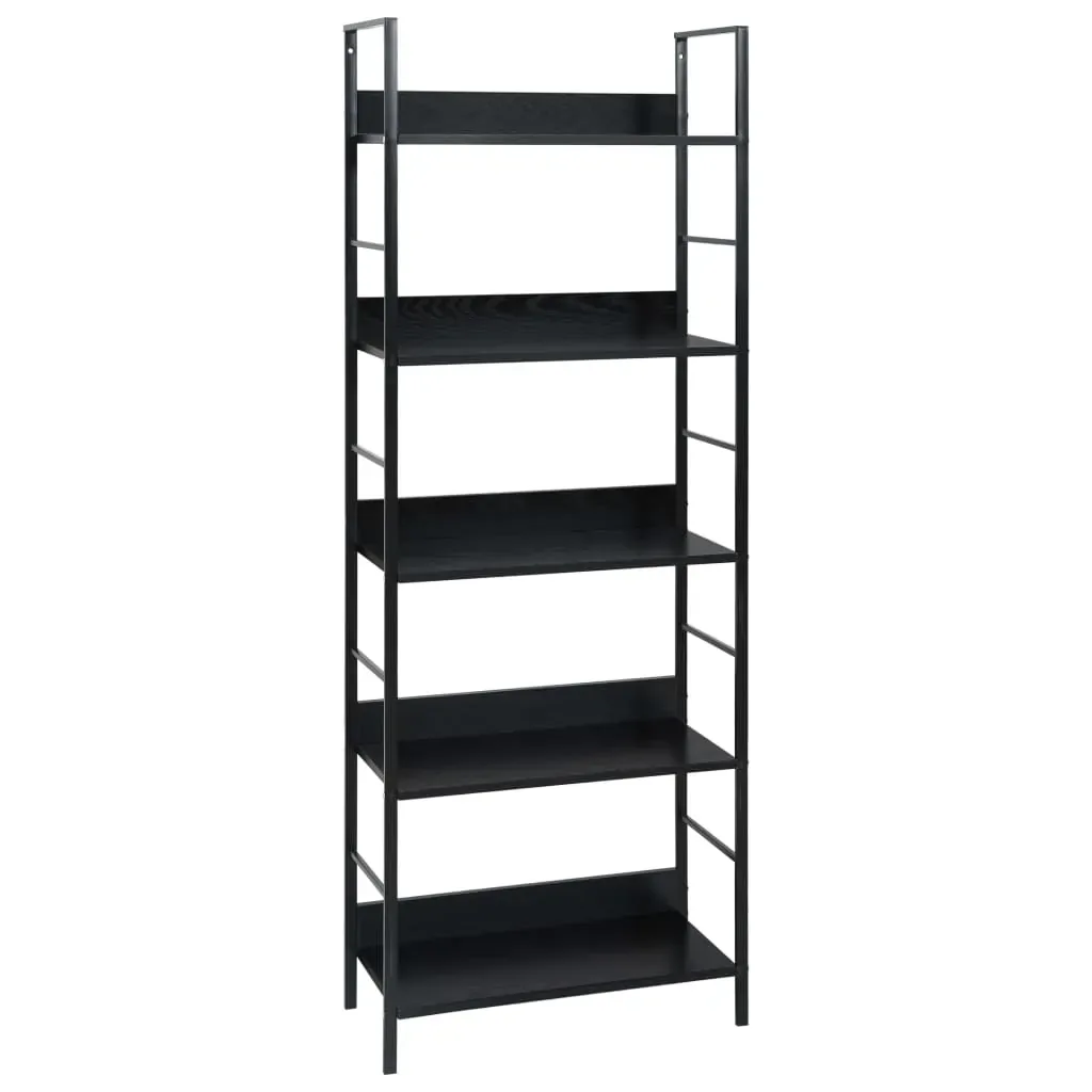 5-Layer Book Shelf Black 60x27.6x158.5 cm Engineered Wood 5-Layer Book Shelf Black 60x27.6x158.5 cm Engineered Wood