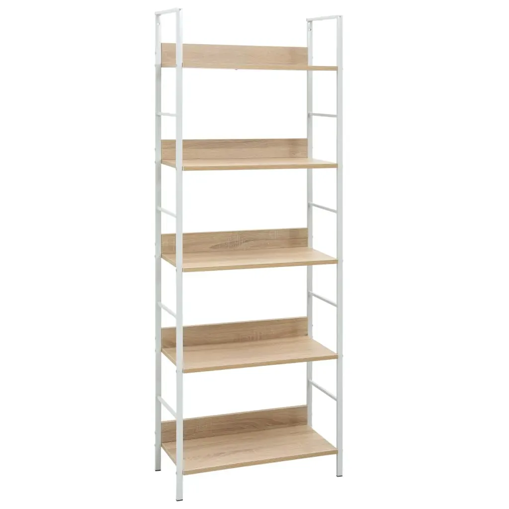 5-Layer Book Shelf Oak 60x27.6x158.5 cm Engineered Wood 5-Layer Book Shelf Oak 60x27.6x158.5 cm Engineered Wood