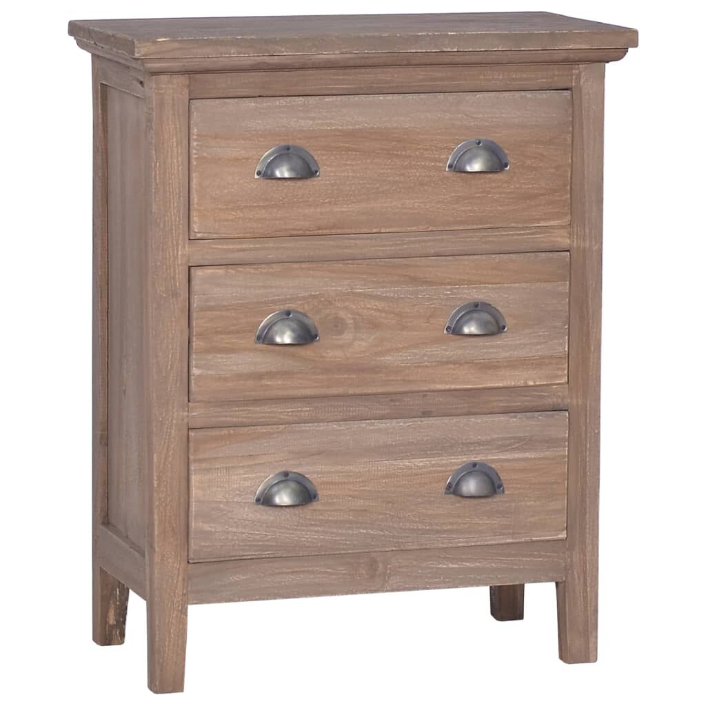 Sideboard with 3 Drawers 60x30x75 cm Solid Teak Wood Sideboard with 3 Drawers 60x30x75 cm Solid Teak Wood
