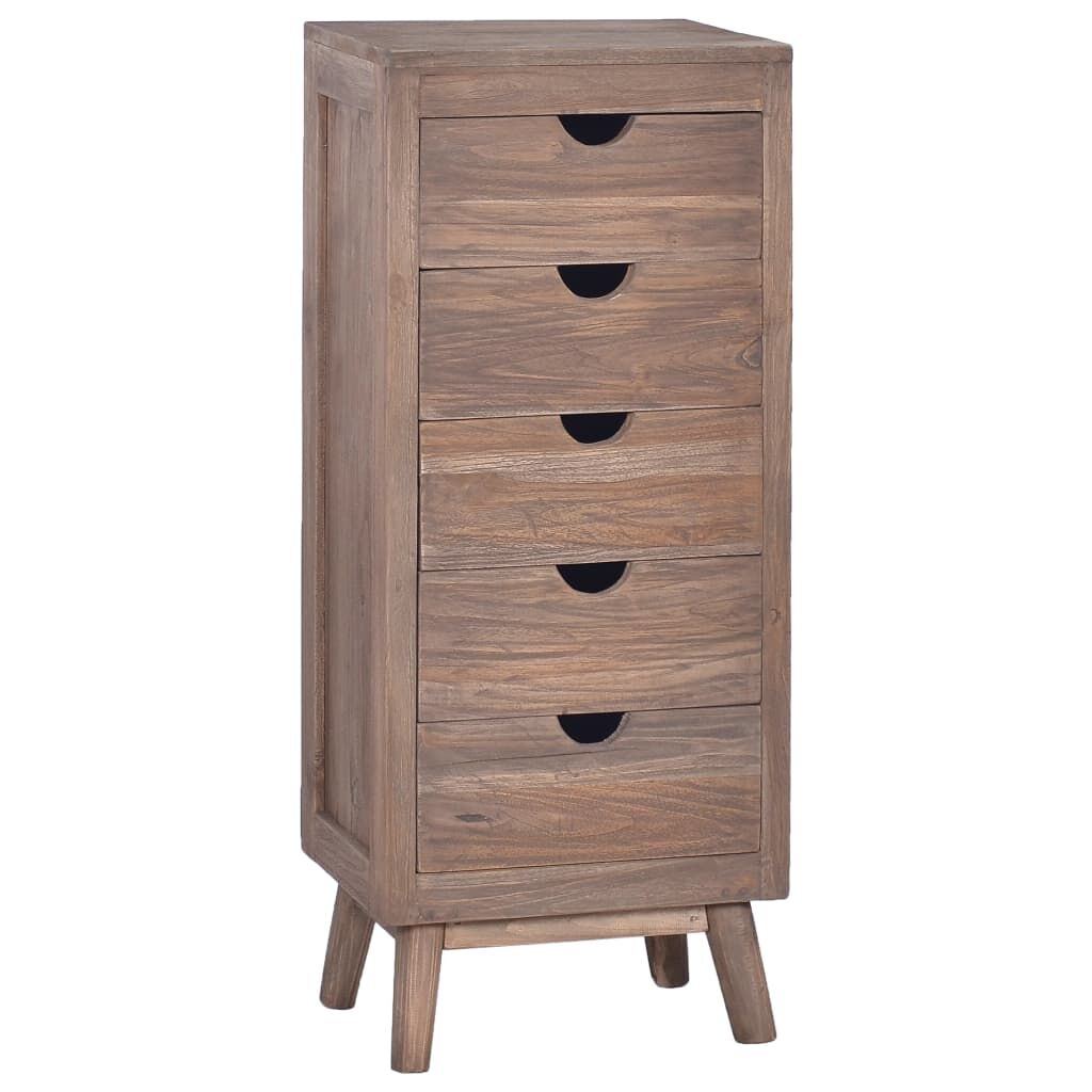 Sideboard with 5 Drawers 40x30x100 cm Solid Teak Wood Sideboard with 5 Drawers 40x30x100 cm Solid Teak Wood