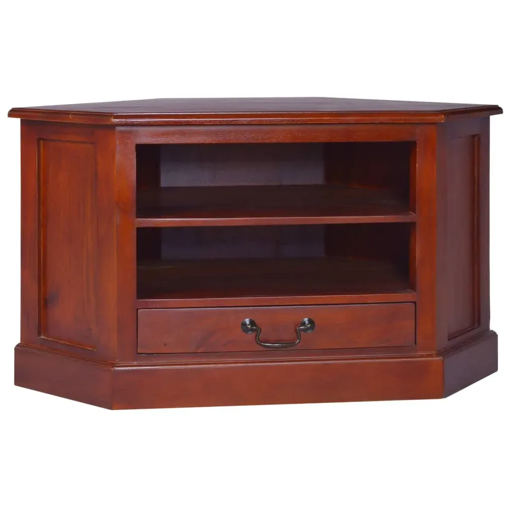 Corner TV Cabinet Classical Brown Solid Mahogany Wood Corner TV Cabinet Classical Brown Solid Mahogany Wood