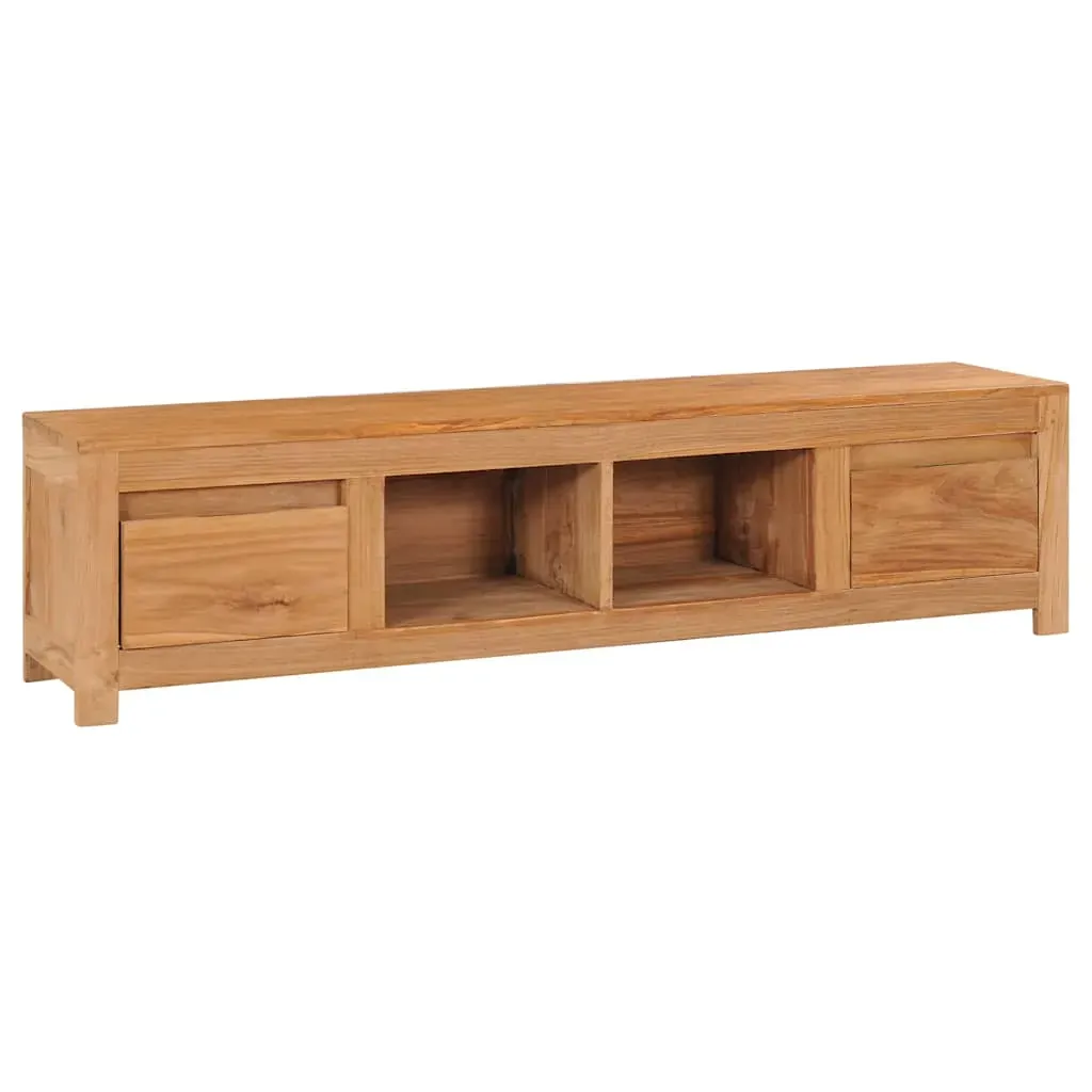 TV Cabinet 115x30x35 cm Solid Teak Wood TV Cabinet 115x30x35 cm Solid Teak Wood