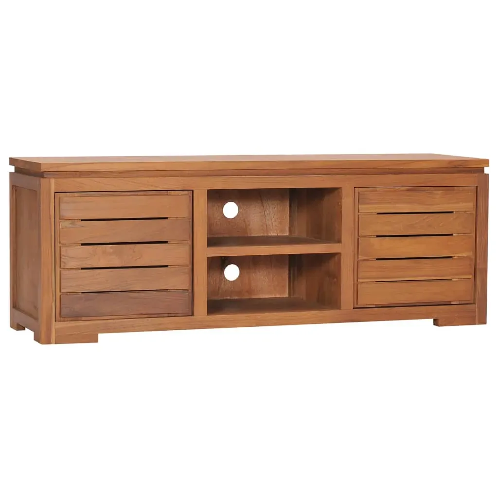 TV Cabinet 110x30x40 cm Solid Teak Wood TV Cabinet 110x30x40 cm Solid Teak Wood