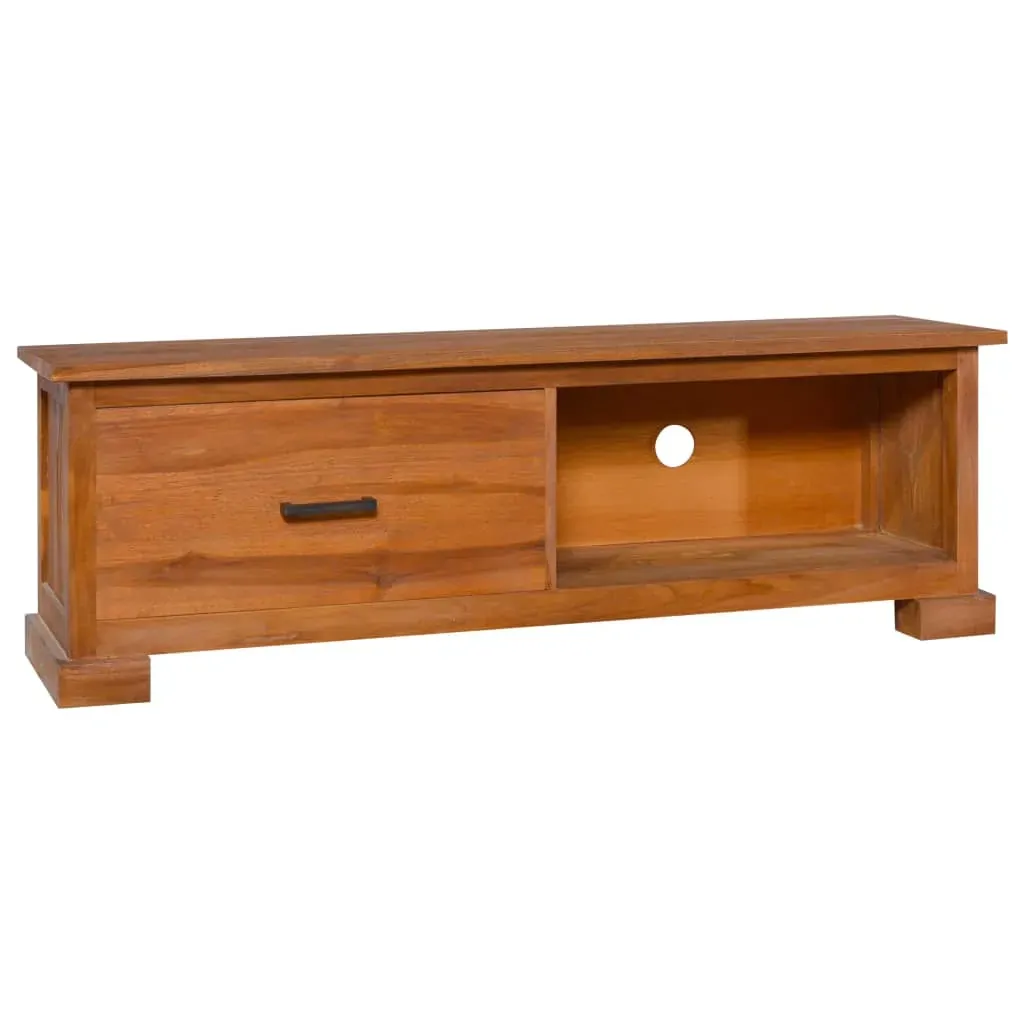 TV Cabinet 112x30x37 cm Solid Teak Wood TV Cabinet 112x30x37 cm Solid Teak Wood